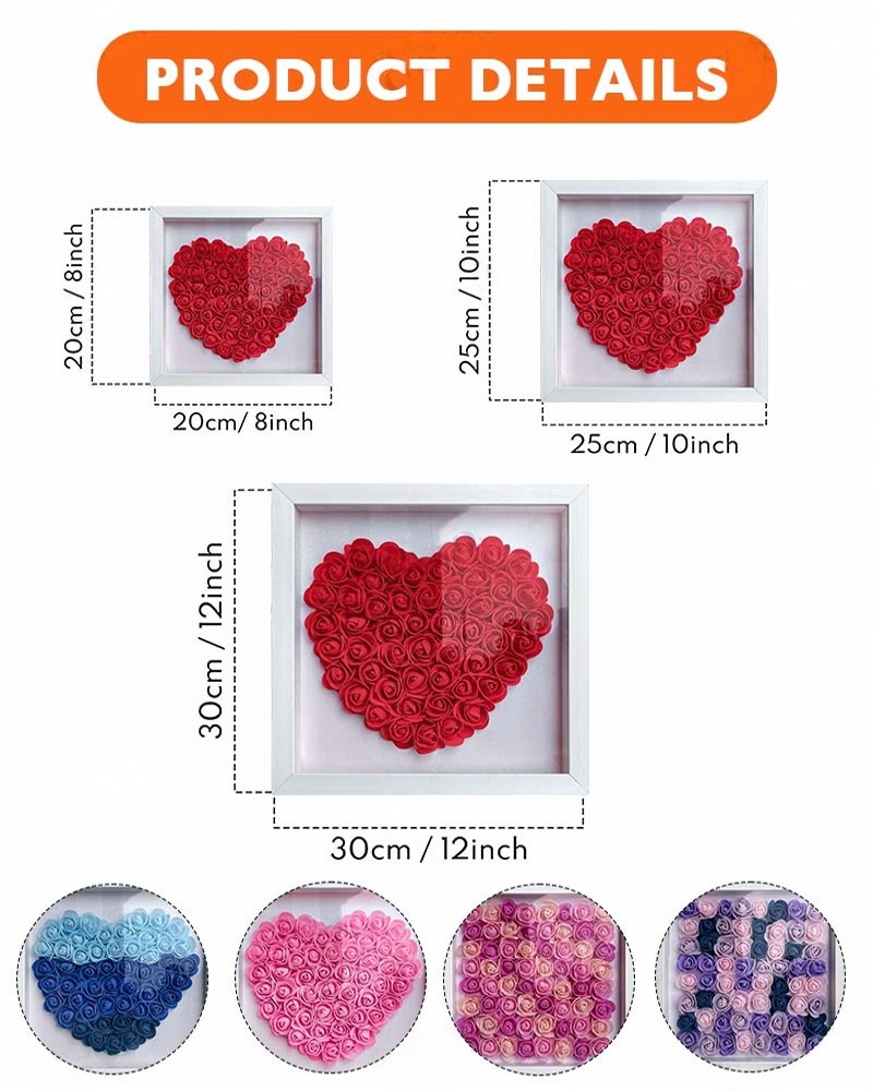 Family Love Blooms Forever - Personalized Flower Shadow Box with LED Light