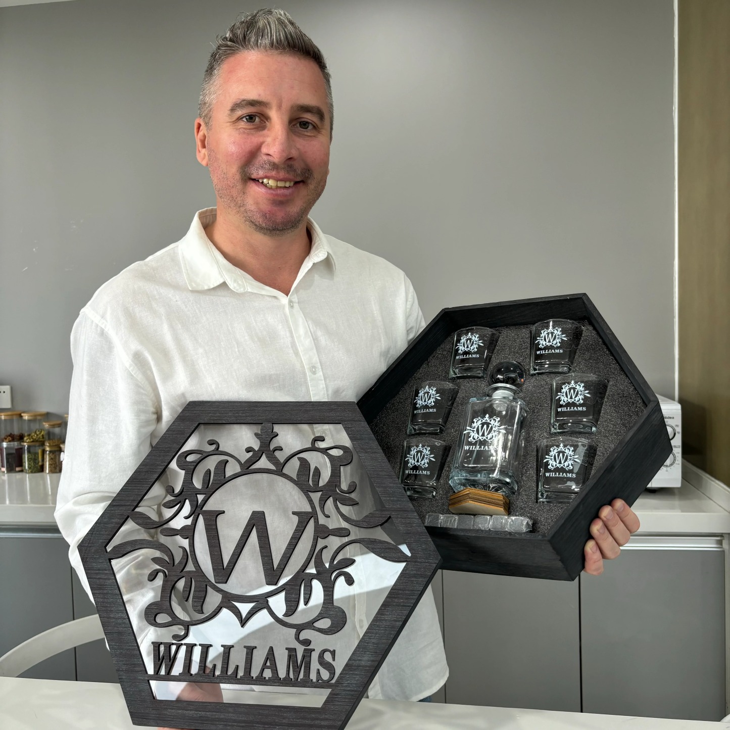 Whiskey Decanter Set, Engraved decanter, Personalized Whiskey Gift