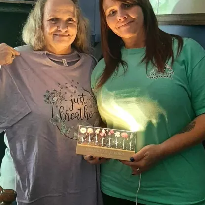 Grandma‘s Garden Birth Month Flowers Personalized Acrylic Block LED Night Light, A Heartfelt Gift for Grandma’s Birthday, Mother’s Day, or Just Because