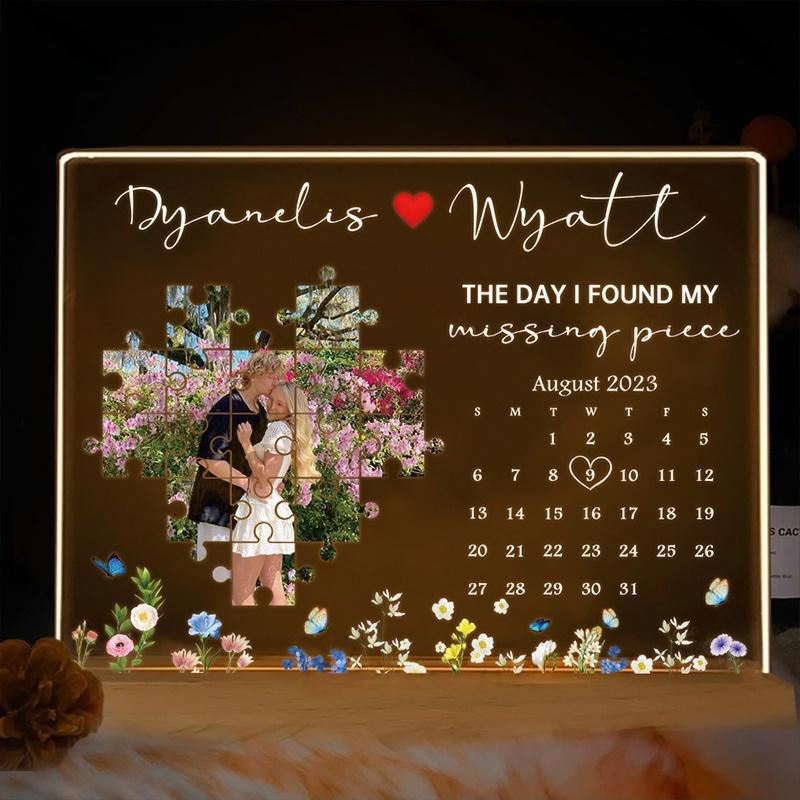 The Day I Found My Missing Piece Lightbox Personalized Gift