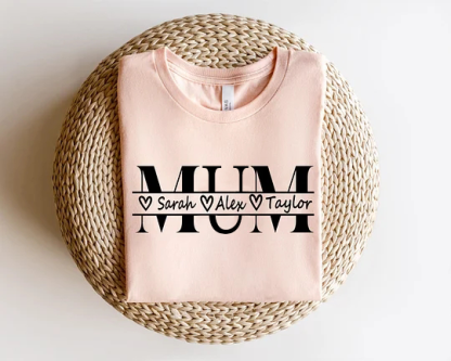 Custom Mama Sweatshirt with Kid Name, Personalized Mom Sweater Minimalist Mommy Custom Gift for Mother, Mom Gift for Her T-Shirt-Creatgifts