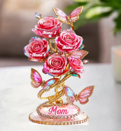  Each Rose Holds A Piece Of Your Heart - Family Personalized Custom Acrylic Plaque Custom Shape - Mother's Day, Gift For Mom, Grandma