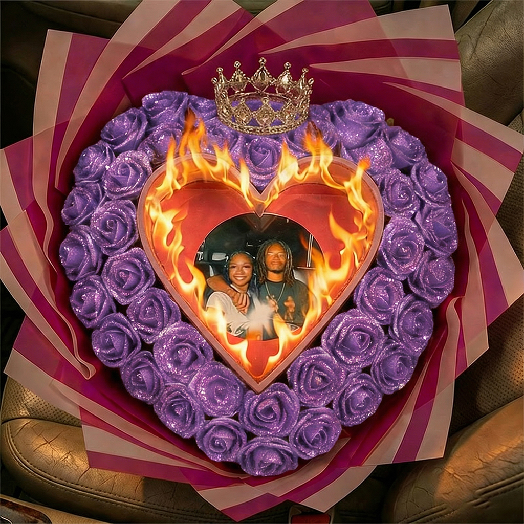 Everlasting Glitter Roses With Photo - Burnaway Edition