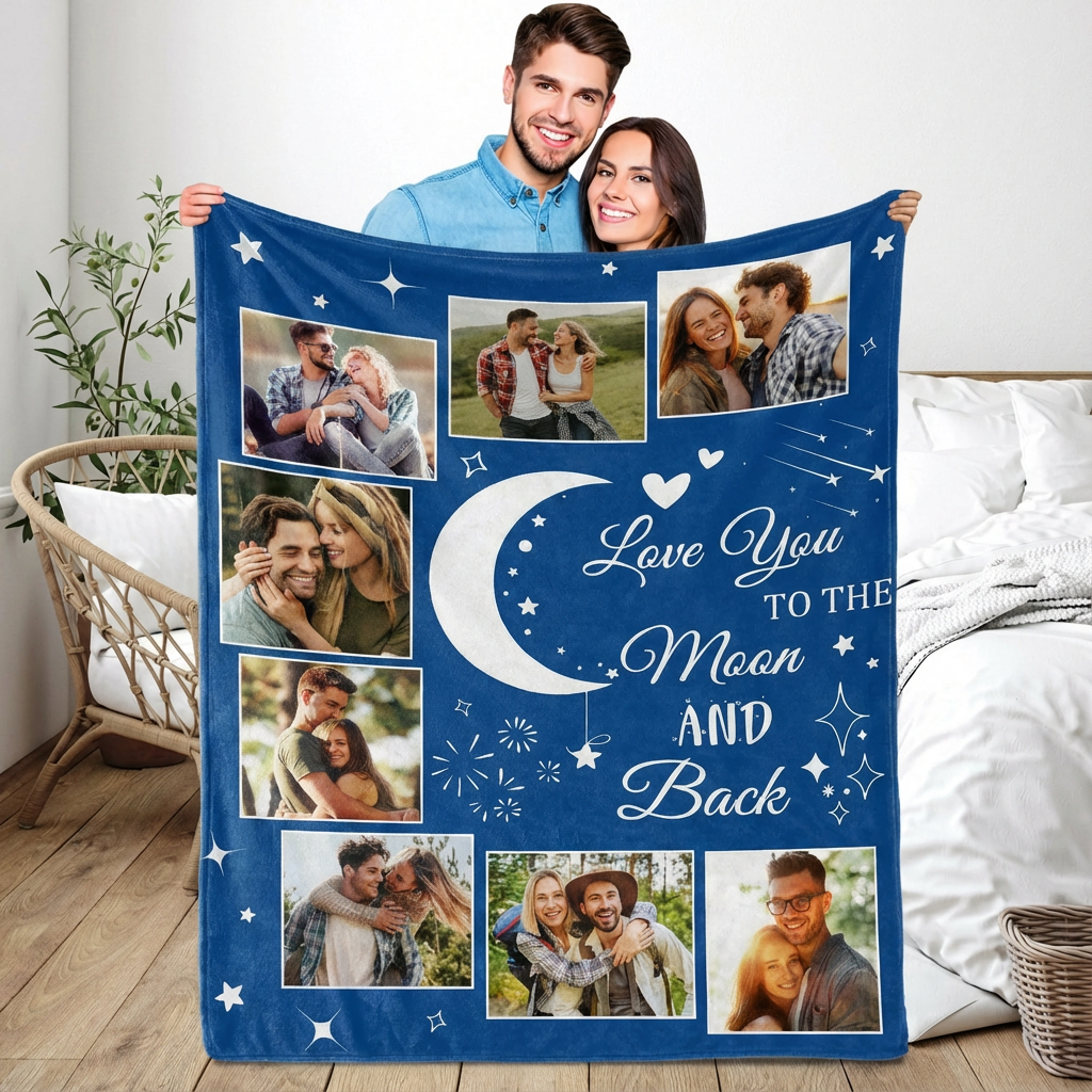 Custom Couple Blanket Photo,Valentine's Day gifts💓