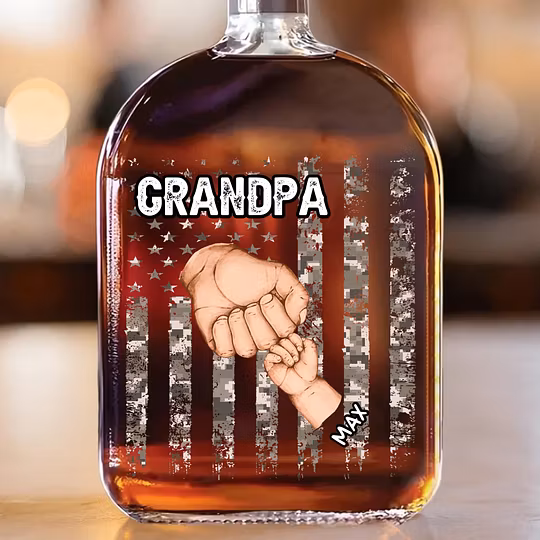 🥃 Power, Love & Legacy – Personalized Family Whiskey Bottle for Dad & Grandpa | Custom Father’s Day Gift