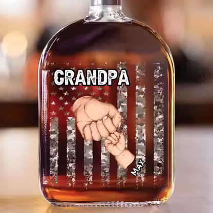 🥃 Power, Love & Legacy – Personalized Family Whiskey Bottle for Dad & Grandpa | Custom Father’s Day Gift