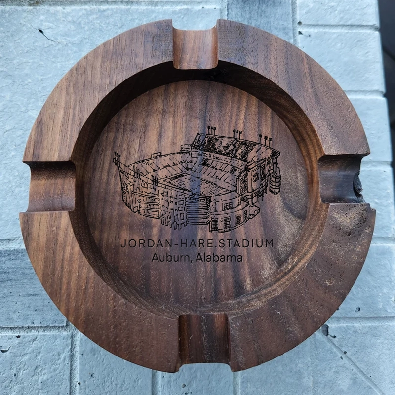 Jordan-Hare Stadium Walnut Cigar Ash Tray