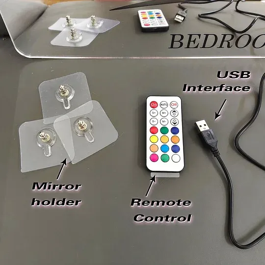🤝Hand in Hand Personalized Mom and Kids Personalized Mirror Light - Creative Mother's Day Gift