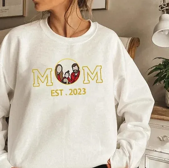（🔥Mother's Day Sale🔥） Personalized Embroidered Family Photo Hoodie