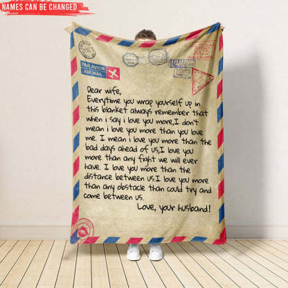 Personalized LOVE Letter Blanket For Wife Birthday Gift