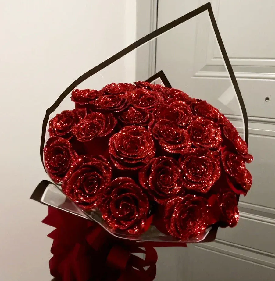 💕Glitter Rose Bouquet💕 - An Ideal Expression of Love(Buy More Save More)