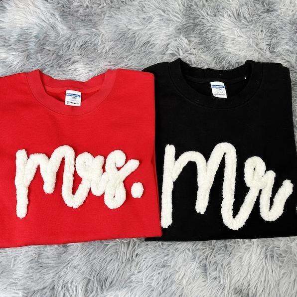 Custom Chenille Embroidered Sweatshirt With Option To Add Name On Sleeves