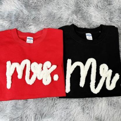 Custom Chenille Embroidered Sweatshirt With Option To Add Name On Sleeves