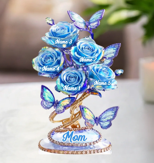  Each Rose Holds A Piece Of Your Heart - Family Personalized Custom Acrylic Plaque Custom Shape - Mother's Day, Gift For Mom, Grandma