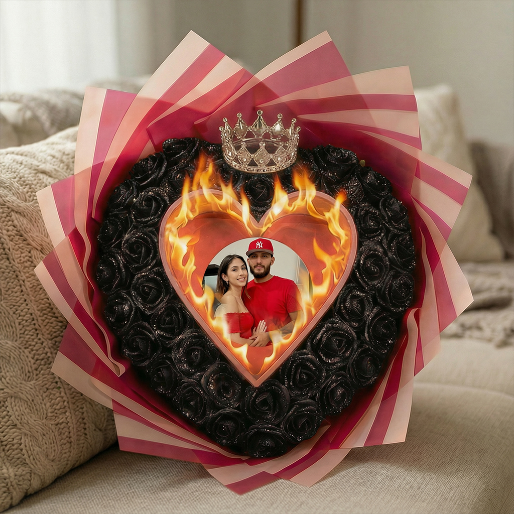 Everlasting Glitter Roses With Photo - Burnaway Edition