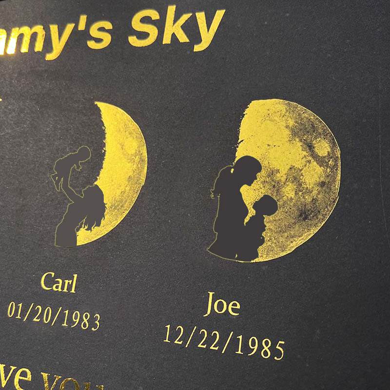 Custom Moon Phase Art Frame Customized Moon Phase with People Silhouette Frame