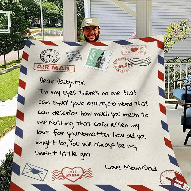 Personalized Letter Blanket Gift For Daughter Birthday Gift