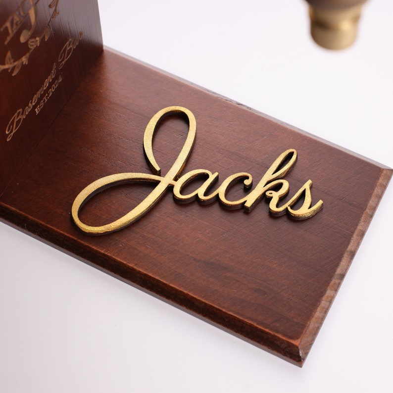 Personalized Embossed Named Wooden Whiskey Dispenser丨Engraved Alcohol Dispenser丨Home Bar Decor丨Beverage Dispenser丨 Fathers Day Gift-Creatgifts