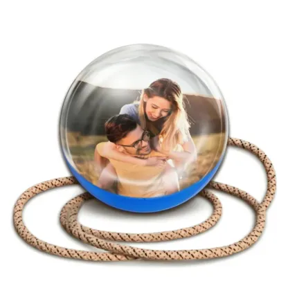 2.7inch Crystal Ball with Electronic Display DIY Video Import Possible Unique Gift for Home & Office Light-Up Sphere