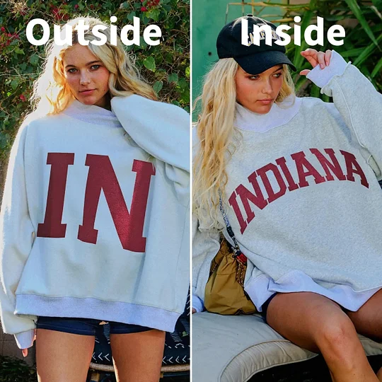 Indiana/IN Reversible Mockneck