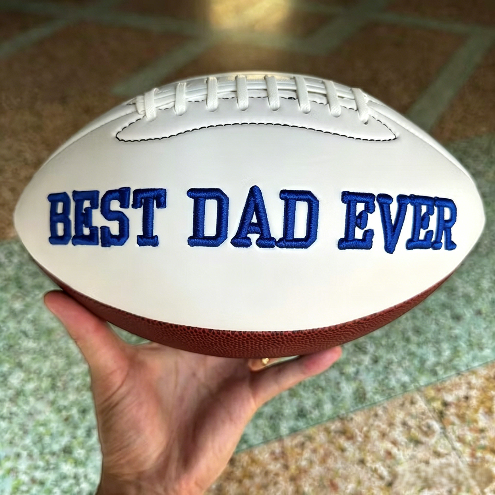 Custom Embroidered Football, Gift for Mom, Gift for Dad