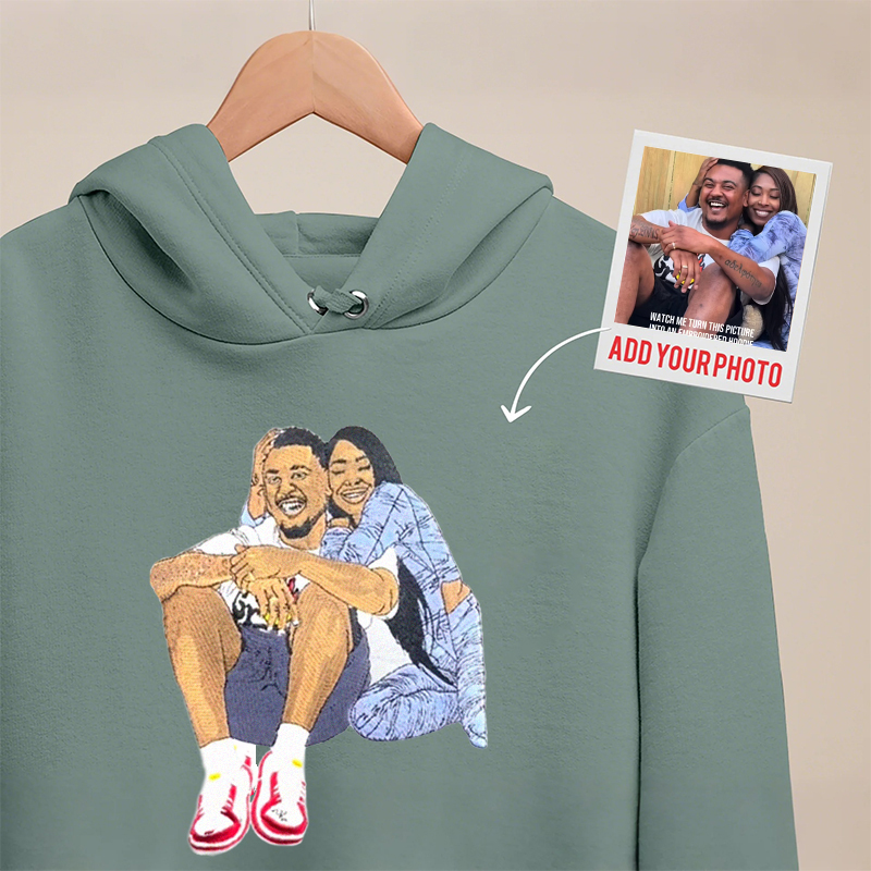 Custom Couple Full Color Embroidered Sweatshirt - 💕 Best Gifts to Lover 💕