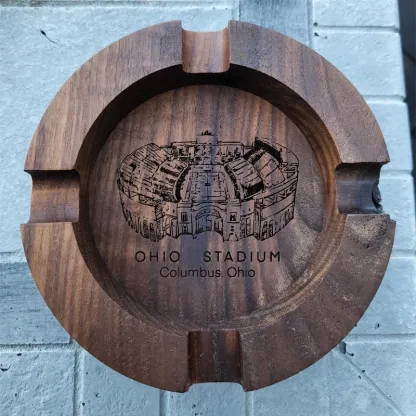 Ohio Stadium Walnut Cigar Ash Tray