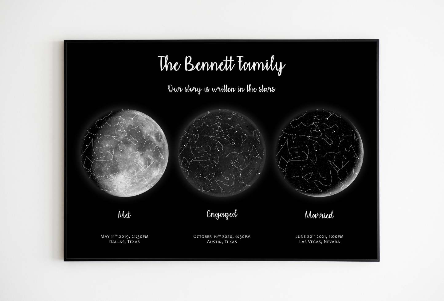 🎁Mother's Day Gift🌔Custom Moon Night Sky Print Family Gift