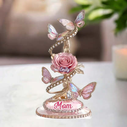  Each Rose Holds A Piece Of Your Heart - Family Personalized Custom Acrylic Plaque Custom Shape - Mother's Day, Gift For Mom, Grandma