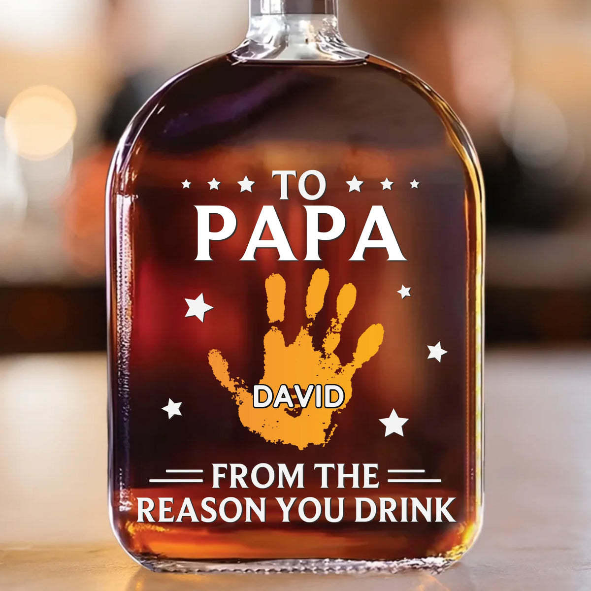 To My First And Forever Hero - Family Personalized Custom Whiskey Bottle - Father's Day, Gift For Dad, Grandpa
