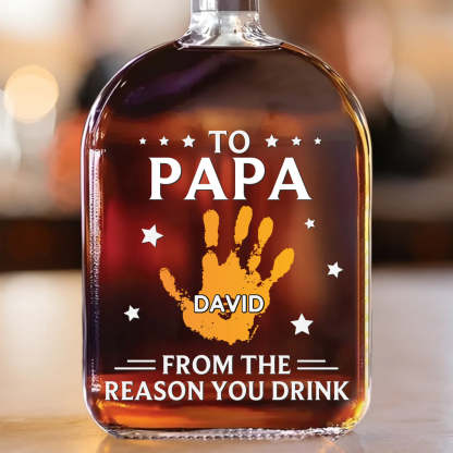 To My First And Forever Hero - Family Personalized Custom Whiskey Bottle - Father's Day, Gift For Dad, Grandpa