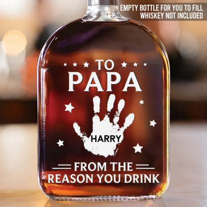 To My Forever Hero - Family Personalized Custom Whiskey Bottle - Father's Day, Gift For Dad, Grandpa