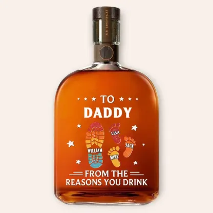 Personalized Name Whiskey Bottle Practical Father's Day Gift for Dad