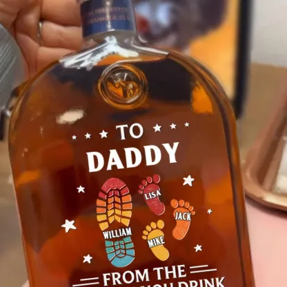 Personalized Name Whiskey Bottle Practical Father's Day Gift for Dad