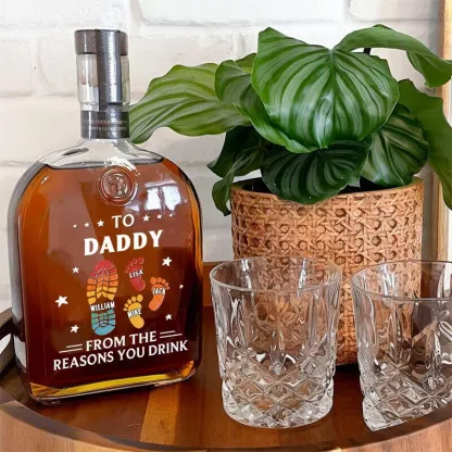 Personalized Name Whiskey Bottle Practical Father's Day Gift for Dad