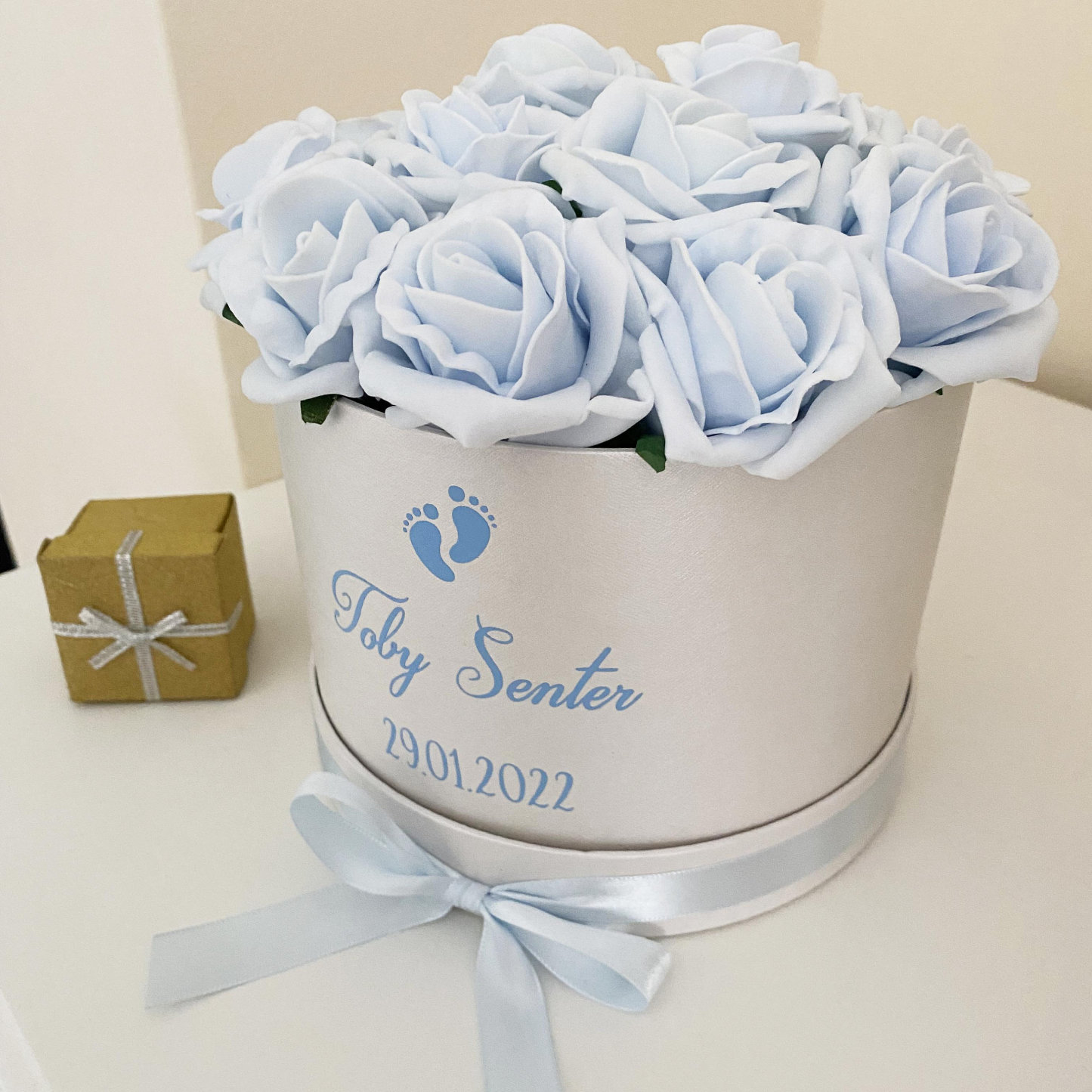 Personalised Baby Shower Flower Hat Box, Mum To Be Gifts, Newborn Baby Shower Gifts