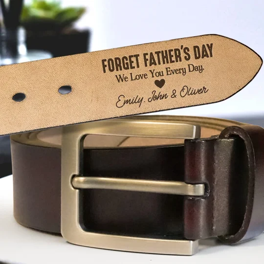 Personalized Engraved Leather Belt Gift For Dad Funny Gift For Husband