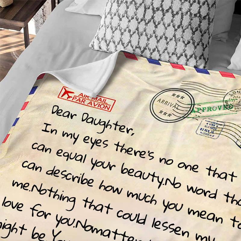 Personalized Letter Blanket Gift For Daughter Birthday Gift