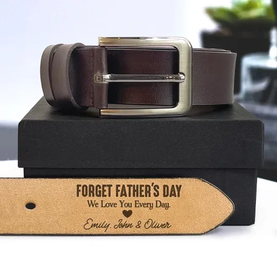 Personalized Engraved Leather Belt Gift For Dad Funny Gift For Husband