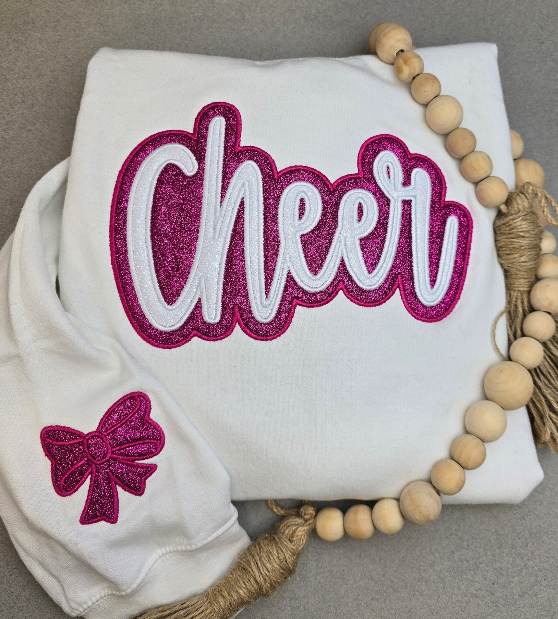 Cheer Glitter HOODED Sweatshirt-Creatgifts
