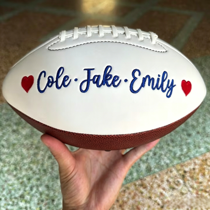 Custom Embroidered Football, Gift for Mom, Gift for Dad
