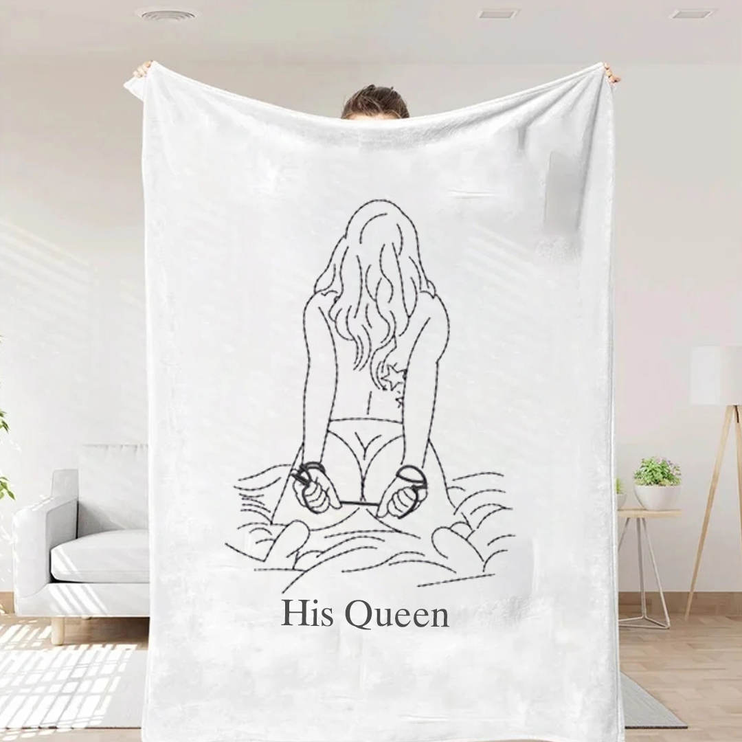 Sexy Custom Photo Blanket – Personalized Anniversary Gift for Him
