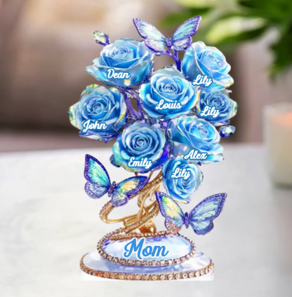  Each Rose Holds A Piece Of Your Heart - Family Personalized Custom Acrylic Plaque Custom Shape - Mother's Day, Gift For Mom, Grandma