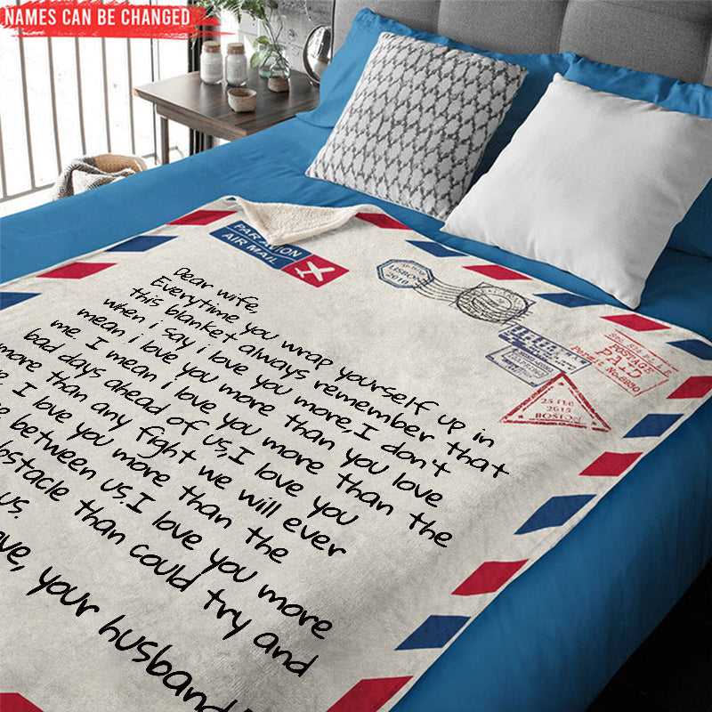 Personalized LOVE Letter Blanket For Wife Birthday Gift
