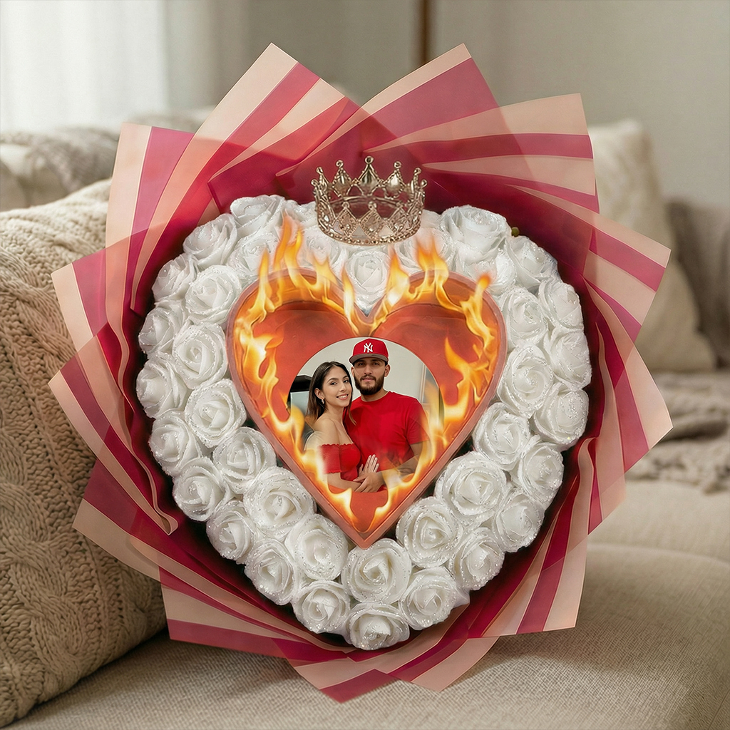 Everlasting Glitter Roses With Photo - Burnaway Edition