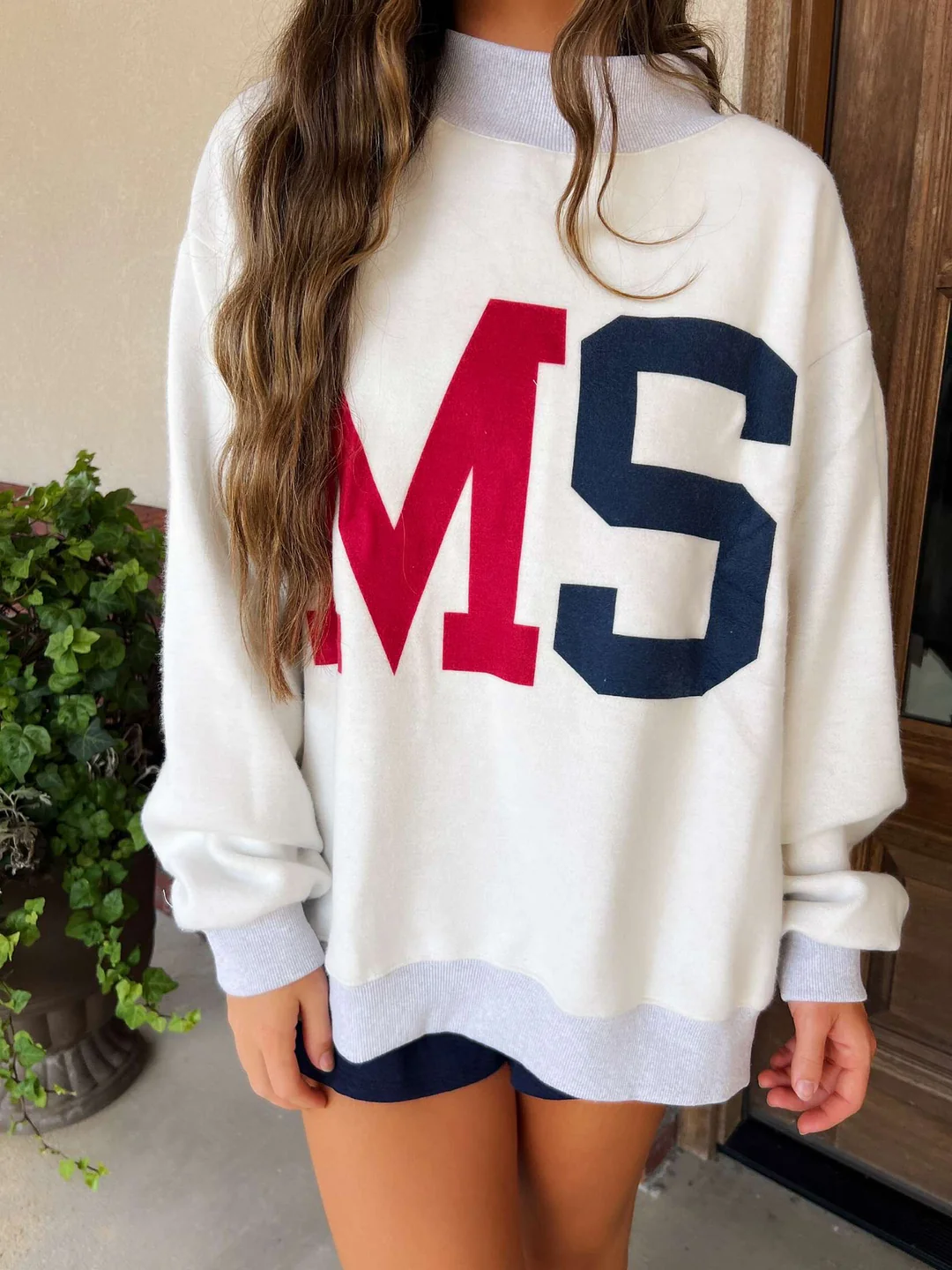 MS/Mississippi Game Day Mock Neck Reversible Sweatshirt