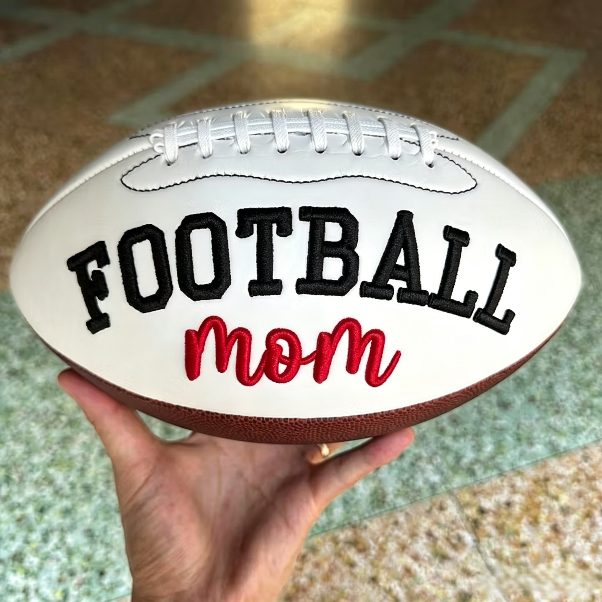Custom Embroidered Football, Gift for Mom, Gift for Dad