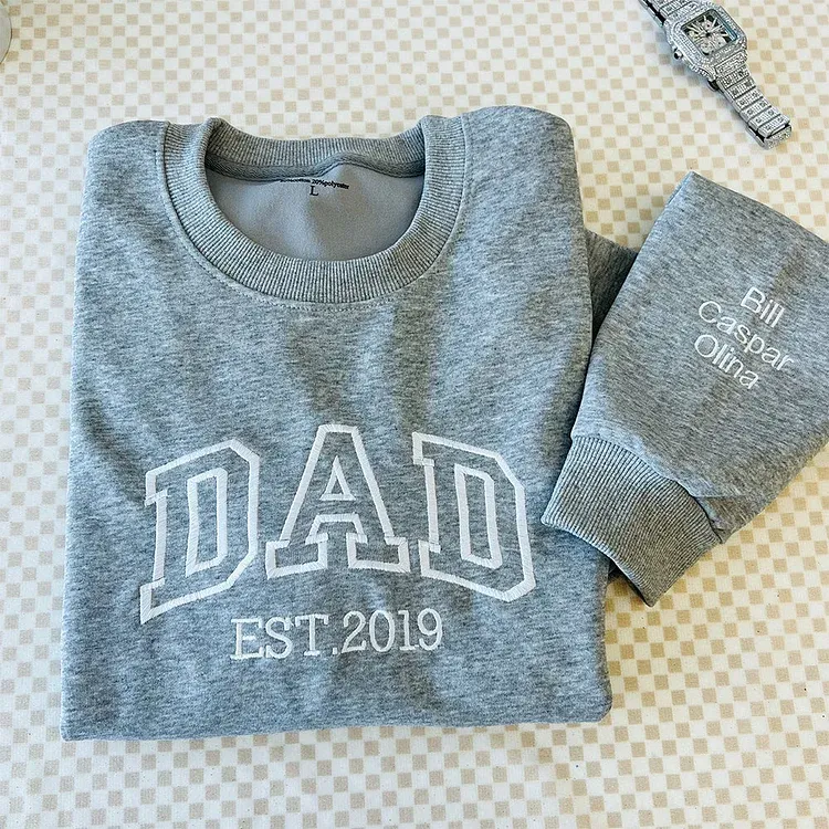 Custom Embroidered T-shirt&Sweatshirt For Custom papà,papá,pai