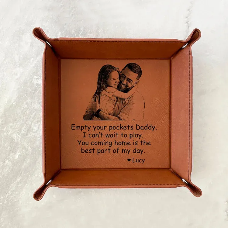 Valet Tray for Dad, Father's Day Gift, Catch All Table Tray, Key Tray