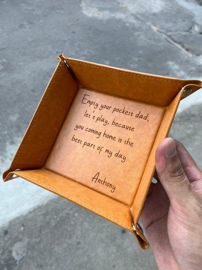 Valet Tray for Dad, Father's Day Gift, Catch All Table Tray, Key Tray